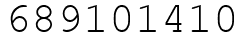Число 689101410.