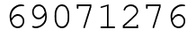 Число 69071276.