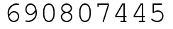 Число 690807445.
