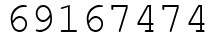 Число 69167474.