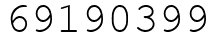 Число 69190399.