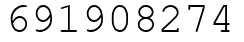 Число 691908274.