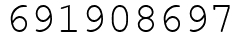 Число 691908697.