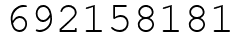Число 692158181.