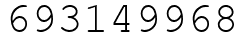 Число 693149968.