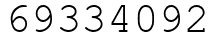 Число 69334092.
