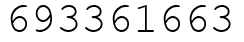Число 693361663.