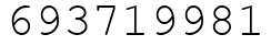 Число 693719981.