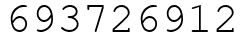 Число 693726912.