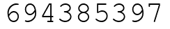 Число 694385397.