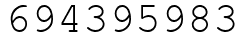 Число 694395983.