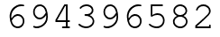 Число 694396582.