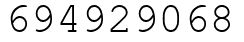 Число 694929068.