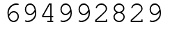 Число 694992829.