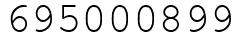Число 695000899.