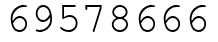 Число 69578666.