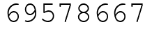 Число 69578667.