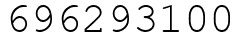 Число 696293100.