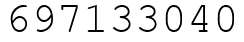Число 697133040.