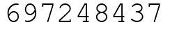 Число 697248437.