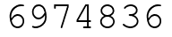 Число 6974836.