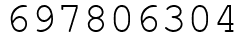 Число 697806304.