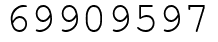 Число 69909597.