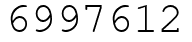Число 6997612.