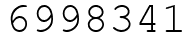 Число 6998341.