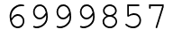Число 6999857.