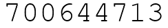 Число 700644713.