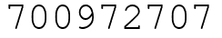 Число 700972707.