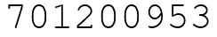 Число 701200953.