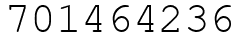Число 701464236.