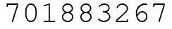 Число 701883267.