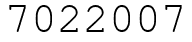 Число 7022007.