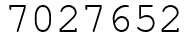 Число 7027652.