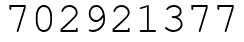 Число 702921377.