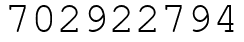 Число 702922794.