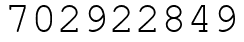 Число 702922849.