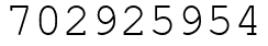 Число 702925954.