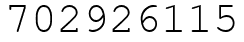 Число 702926115.