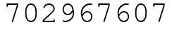 Число 702967607.