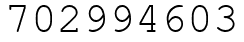 Число 702994603.
