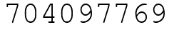 Число 704097769.