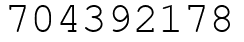 Число 704392178.