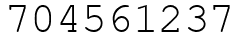 Число 704561237.