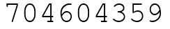 Число 704604359.