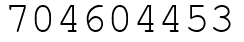 Число 704604453.