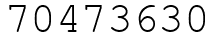 Число 70473630.